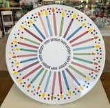 Happy Birthday Pedestal Plate